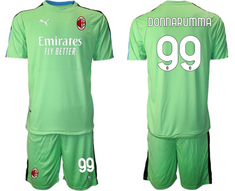 Men 2020-2021 club AC milan fruit green goalkeeper #99 Soccer Jerseys